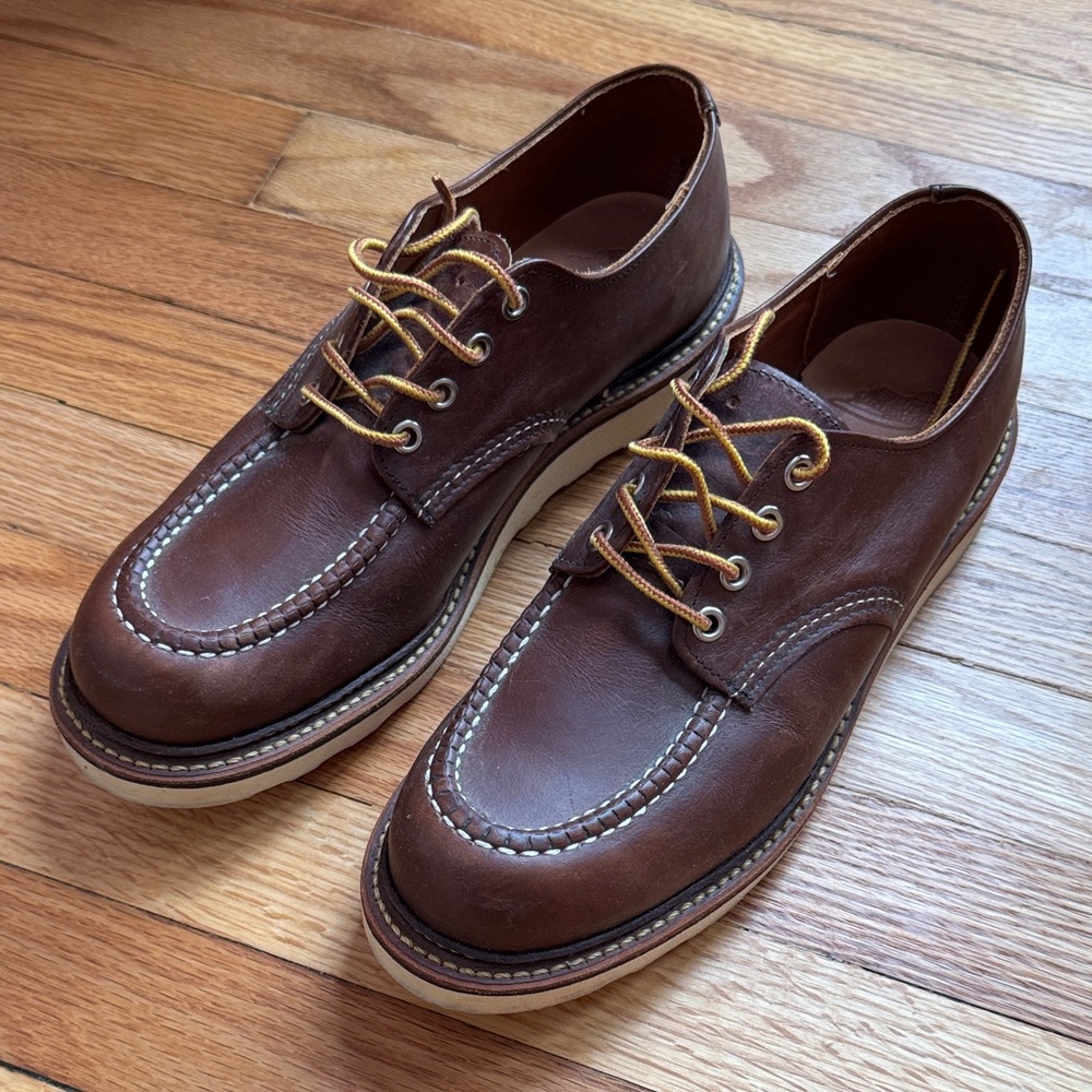 RED WING 8109 Moc Toe Oxford Shoes Mahogany Brown Leather 42 9 D